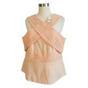 NWT New York & Company SOHO Jean Sleeveless
Pink Pleated Top xxl